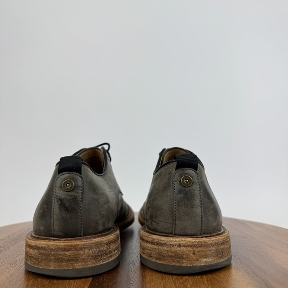 Mens Warfield And Grand Clement‎ Ash Gray Leather Cap Toe Dress Shoes Size 9.5 M - Picture 6 of 8